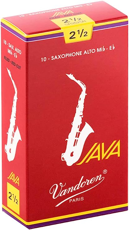 Vandoren JAVA Red Alto Saxophone Reeds; Box of 10