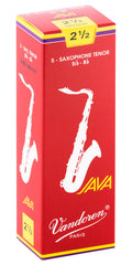 Vandoren JAVA Red Tenor Saxophone Reeds; Box of 5