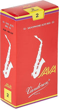 Vandoren JAVA Red Alto Saxophone Reeds; Box of 10