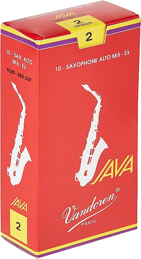 Vandoren JAVA Red Alto Saxophone Reeds; Box of 10