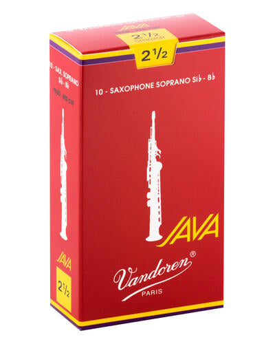 Vandoren JAVA Red Soprano Saxophone Reeds; Box of 10