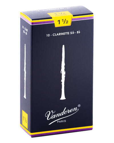 Vandoren Traditional Bb Clarinet Reeds - 1.5 (10-Pack)