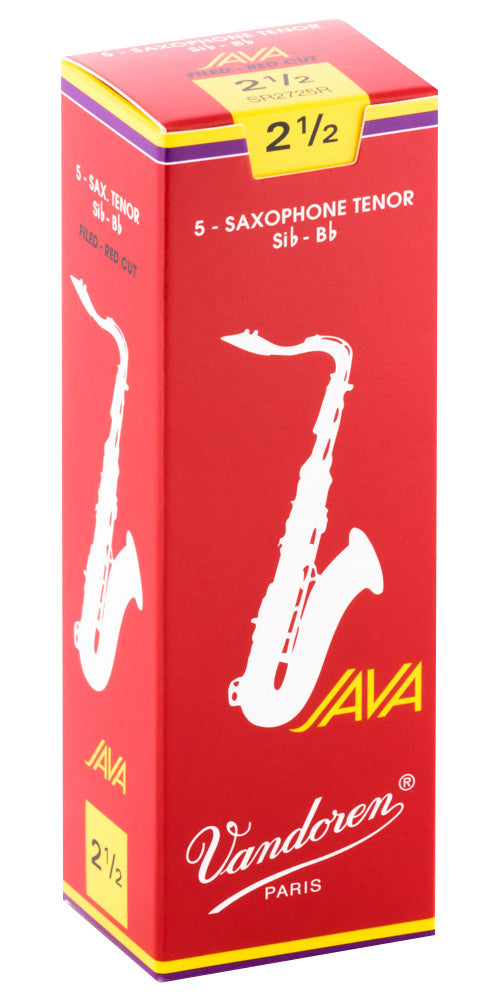 Vandoren JAVA Red Tenor Saxophone Reeds - 3 (5-Pack)