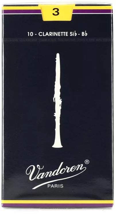 Vandoren Traditional Bb Clarinet Reeds; Box of 10