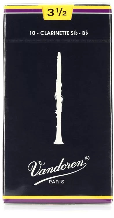 Vandoren Traditional Bb Clarinet Reeds; Box of 10