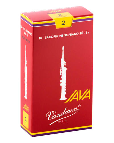 Vandoren JAVA Red Soprano Saxophone Reeds; Box of 10